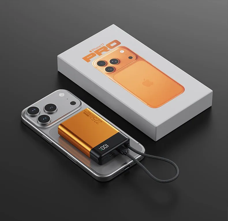10000mAh 22.5W Aluminum Power Bank with Built-in USB-C Cable TU-CK099 thumbnail 6