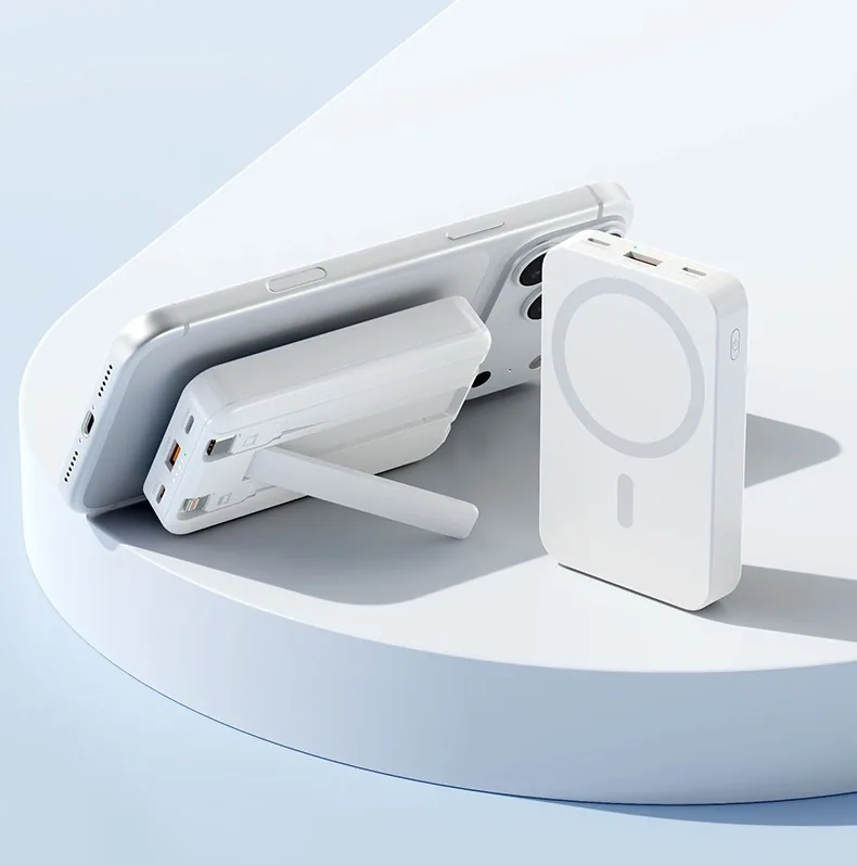 10000mAh Magnetic Wireless Power Bank with Built-in C and L Cables TU-W044 thumbnail 4