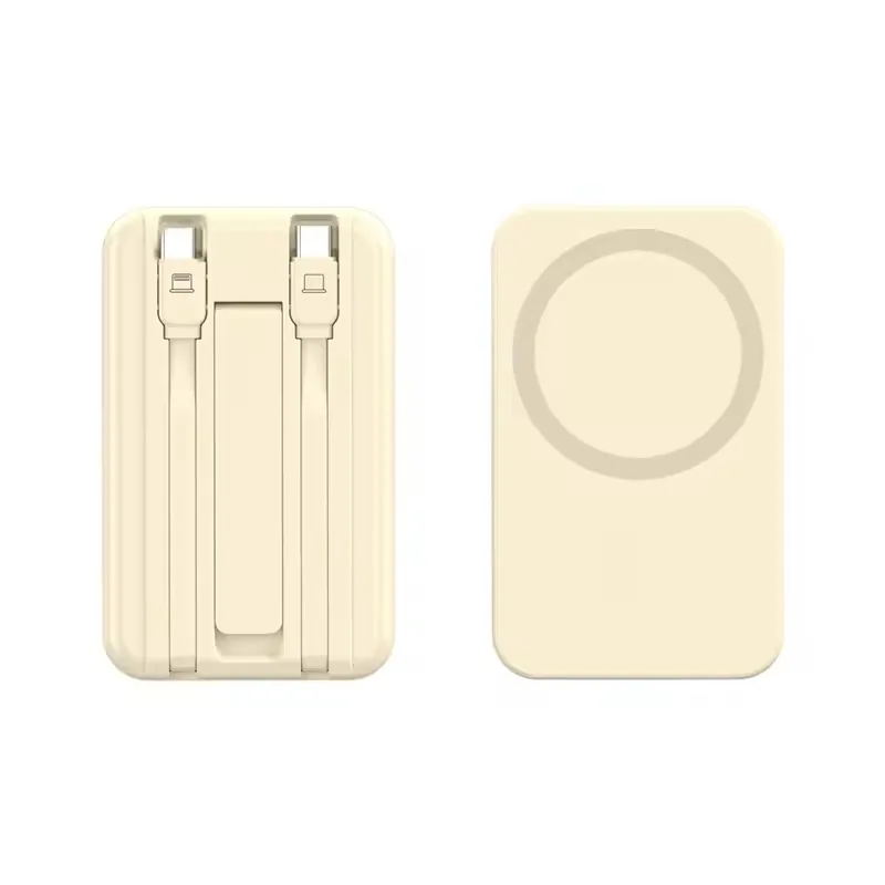 10000mAh Magnetic Wireless Power Bank with Built-in C and L Cables TU-W044 thumbnail 10