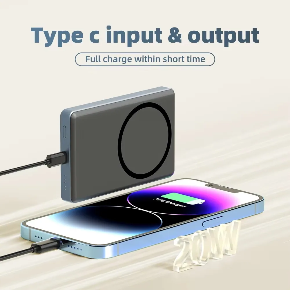 10000mAh Ultra Slim Magnetic Wireless Power Bank TU-AL02 thumbnail 7