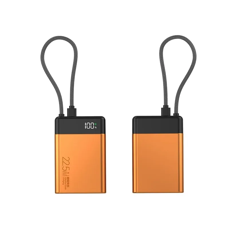 20000mAh 22.5W Aluminum Power Bank with Built-in USB-C Cable TU-CK100
