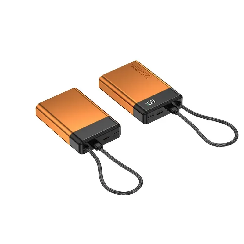 20000mAh 22.5W Aluminum Power Bank with Built-in USB-C Cable TU-CK100 thumbnail 2