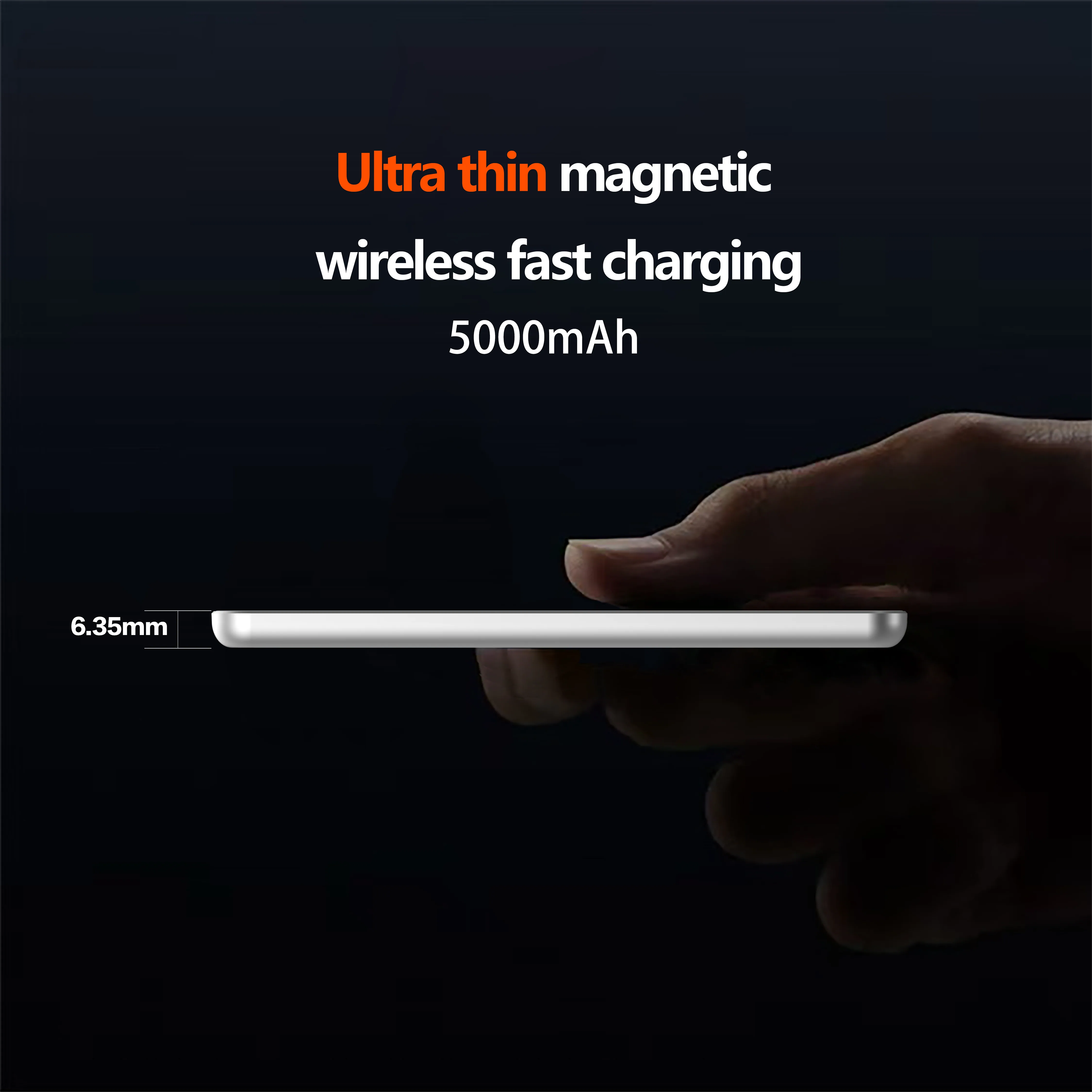 5000mAh 6.35mm Ultra Slim Magnetic Wireless Power Bank TU-158A thumbnail 9