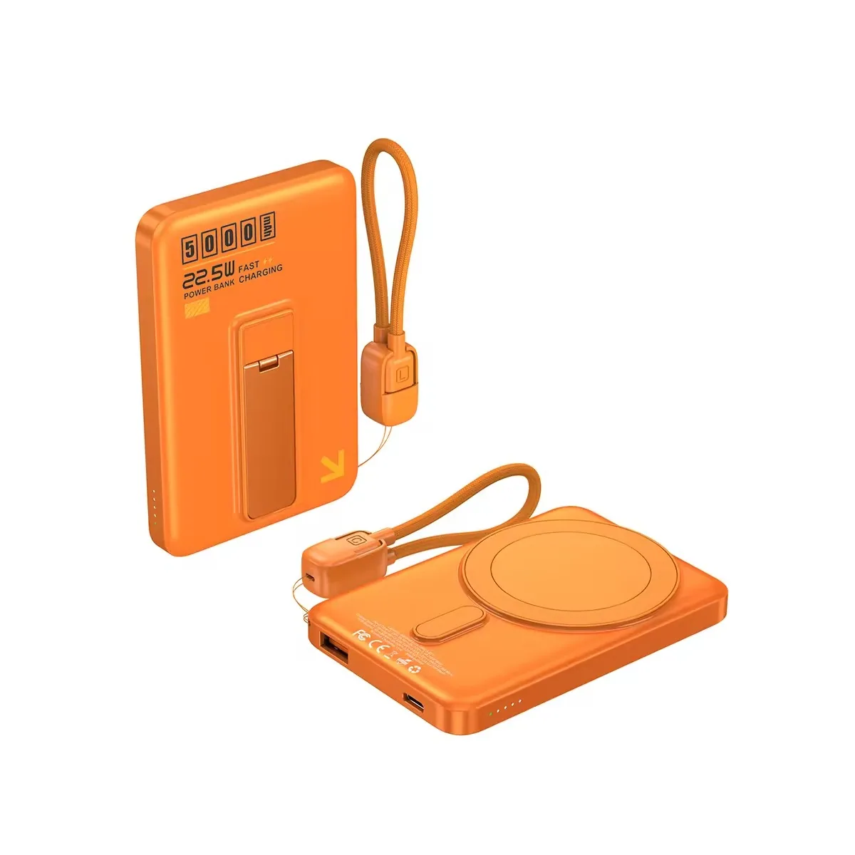 5000mAh Magnetic Wireless Power Bank with USB-C Cable TU-20A