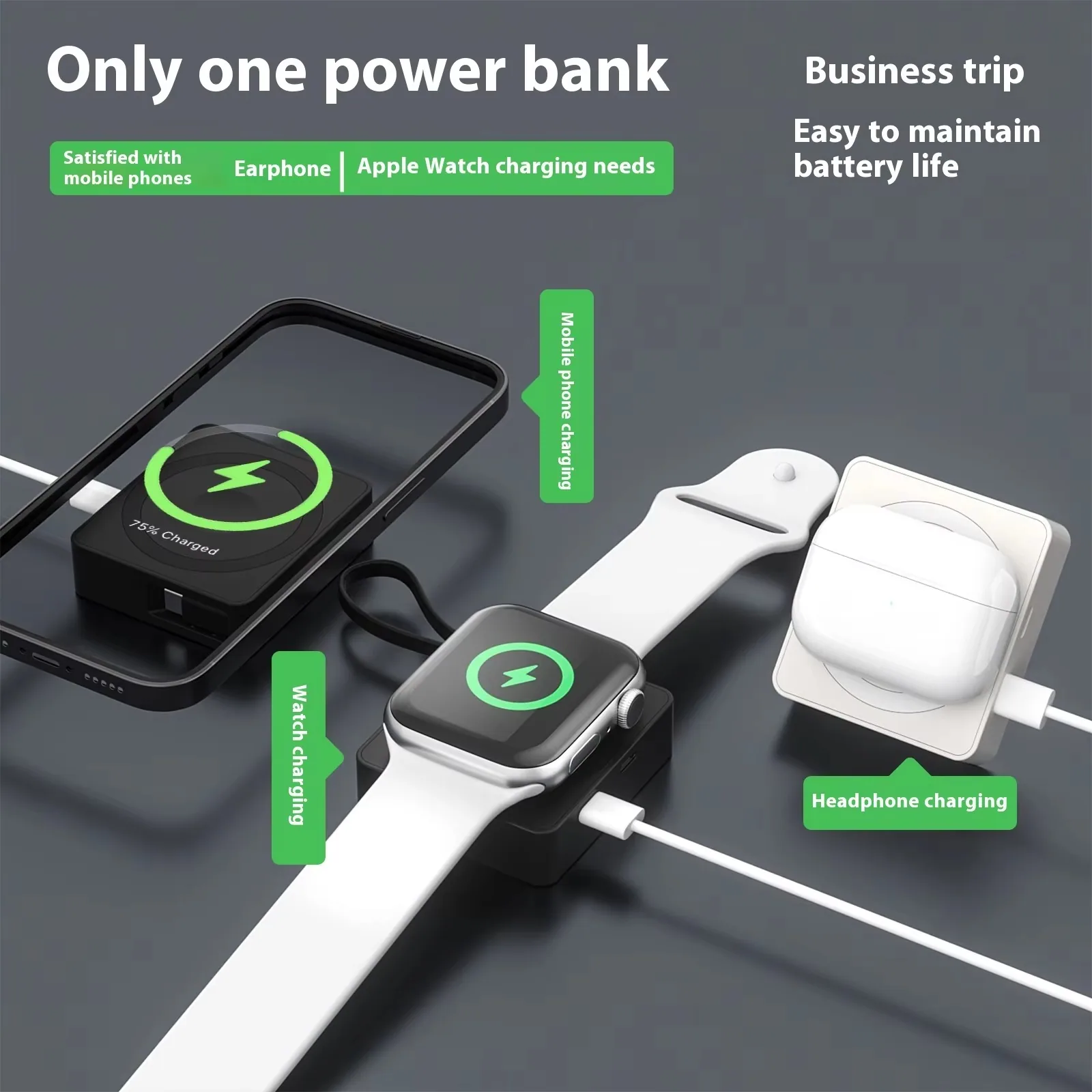 5000mAh Mini Magnetic Wireless Power Bank TU-WPB08 thumbnail 6