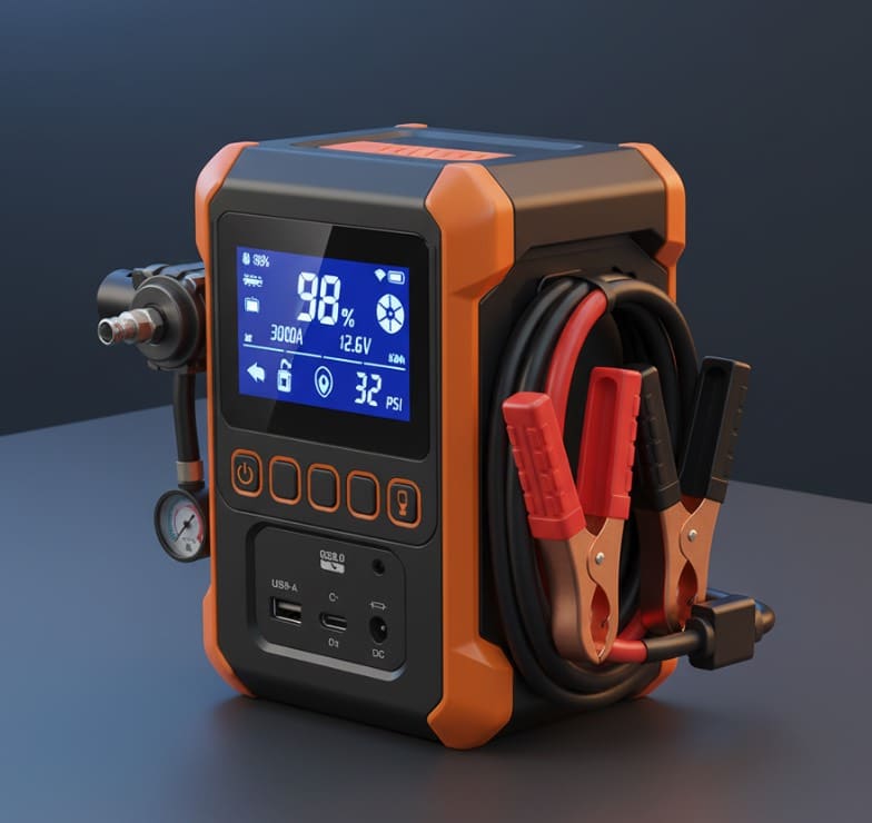 portable car jump starter air compressor