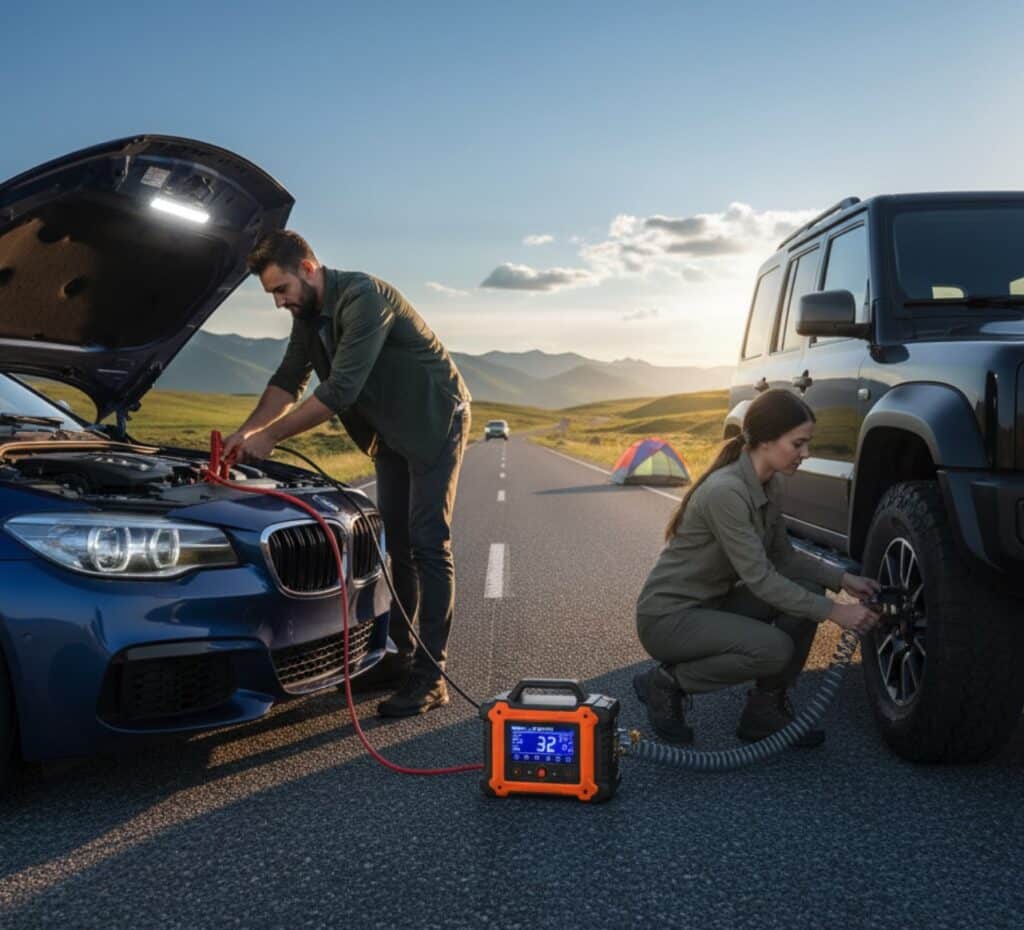 portable car jump starter and air compressor